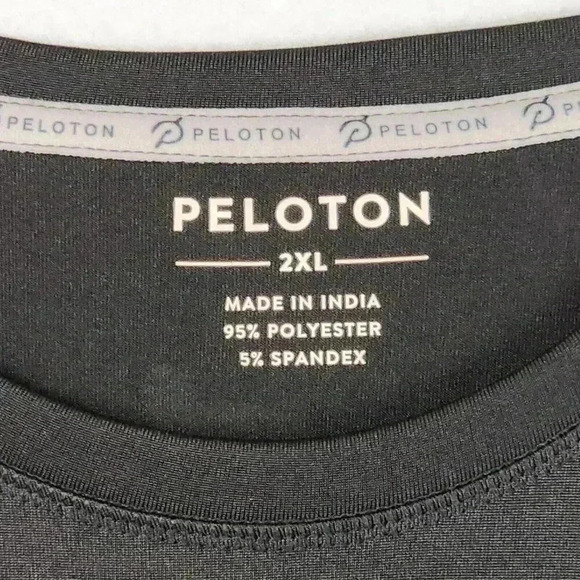 Peloton Century 100 Men's Shirt 2XL Black Short Sleeve Poly/Spandex Spin Workout - Picture 3 of 8